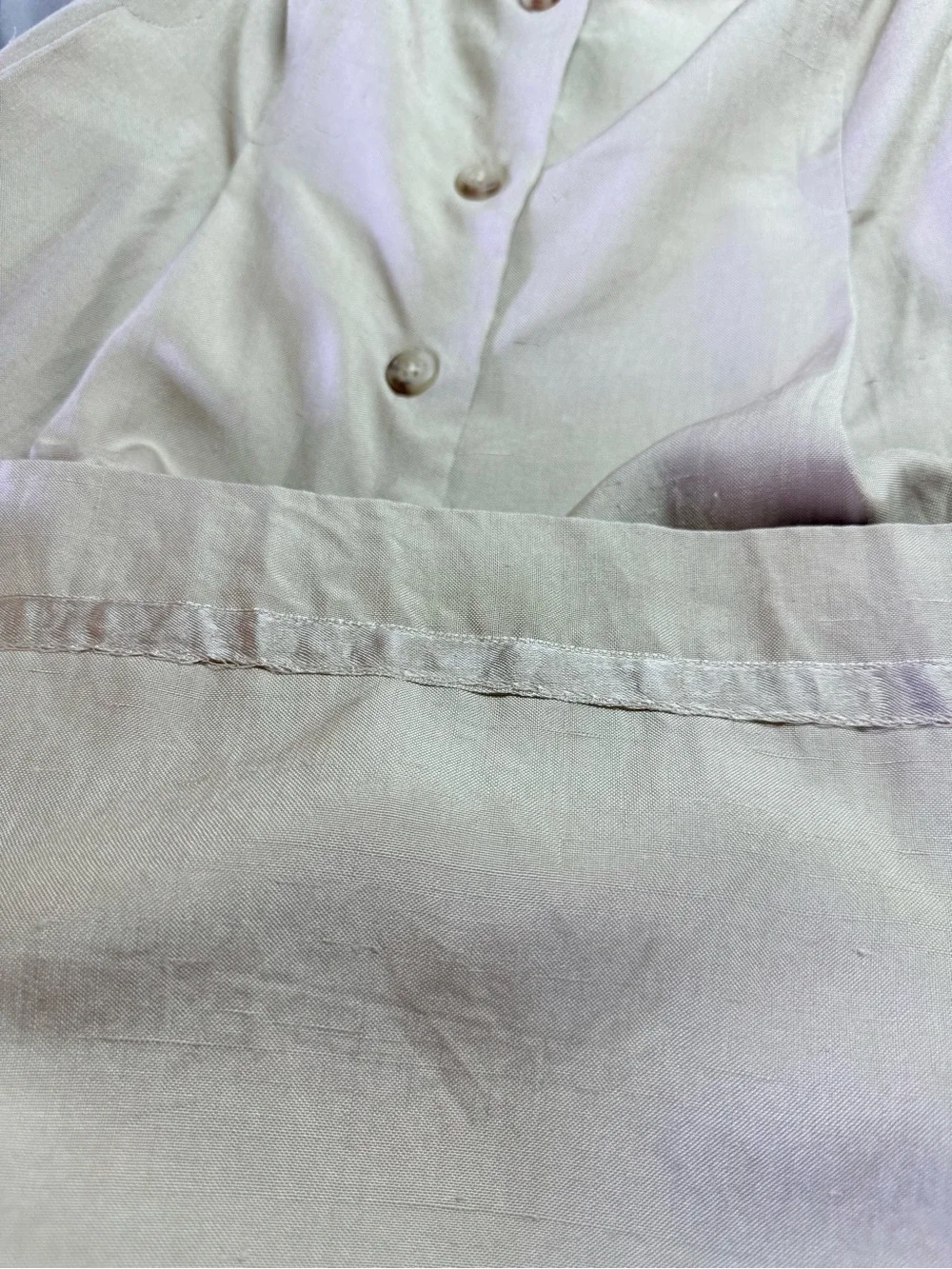 Ralph Lauren Blue Label VTG Y2K 100% Silk Maxi Skirt 4 Beige Old Money Classic - Picture 11 of 12